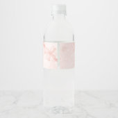 Roze Kerst Het is koud buiten Baby shower Waterfles Etiket (Achterkant)
