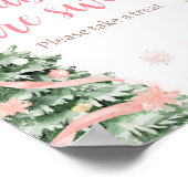 Roze Kerst Het is Koud Buiten Baby's Zijn Zoet Poster (Hoek)