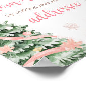 Roze Kerst Het is koud buiten Envelope Station Poster (Hoek)