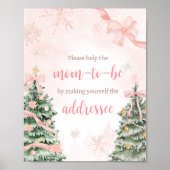 Roze Kerst Het is koud buiten Envelope Station Poster (Voorkant)