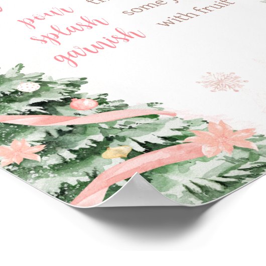 Roze Kerst Het is koud Buiten Moeder Osa Bar Poster (Hoek)