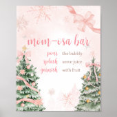 Roze Kerst Het is koud Buiten Moeder Osa Bar Poster (Voorkant)