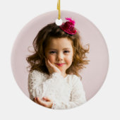 Roze Kerst Highland Koe Kinder Foto Ornament (Achterkant)