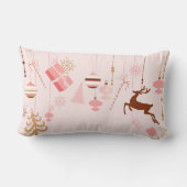 Roze Kerst Iconen Decoratief Kussen (Achterkant)