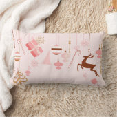 Roze Kerst Iconen Decoratief Kussen (Deken)