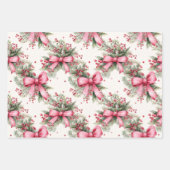 Roze kerst inpakpapier vel (Voorkant 2)