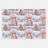 Roze kerst inpakpapier vel (Voorkant 2)