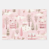   roze kerst inpakpapier vel (Voorkant)