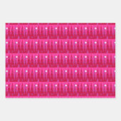 Roze kerst inpakpapier vel (Voorkant 3)