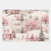 roze kerst inpakpapier vel (Voorkant)