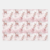 Roze kerst inpakpapier vel (Voorkant 2)