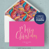 Roze Kerst Kaarten met Foto