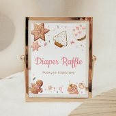 Roze Kerst Kleine Cookie Luier Raffle Poster