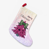 Roze kerst kleine kerstsok (Voorkant (Hangend))