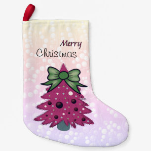 Roze kerst kleine kerstsok