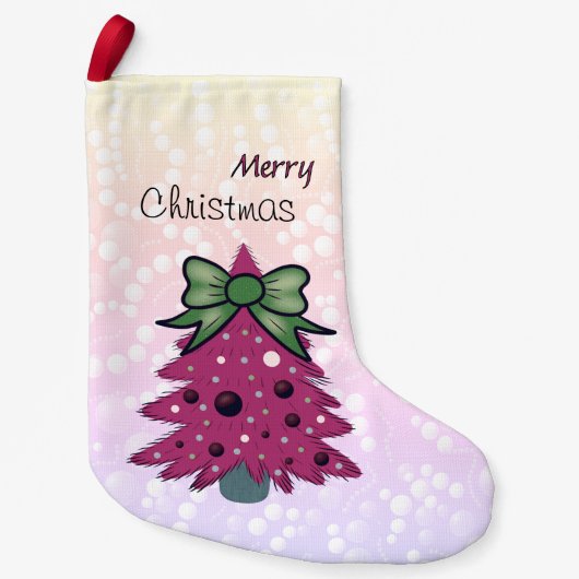 Roze kerst kleine kerstsok (Voorkant)