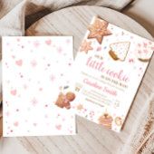 Roze Kerst Kleine Koekje Baby Shower Kaart