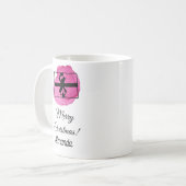 Roze kerst koffiemok (Voorkant links)