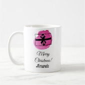 Roze kerst koffiemok (Links)