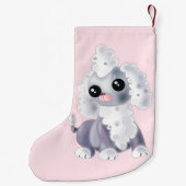 Roze Kerst Kous Schattige Pet Dog Kleine Kerstsok (Achterkant)