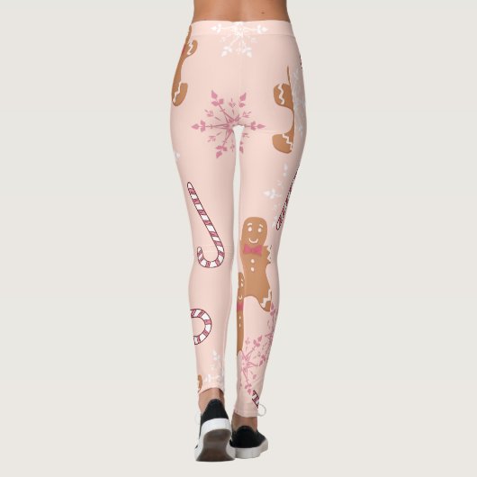 roze kerst leggings (Achterkant)