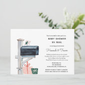 Roze Kerst Mailbox Baby shower per Mail Kaart (Staand voorkant)