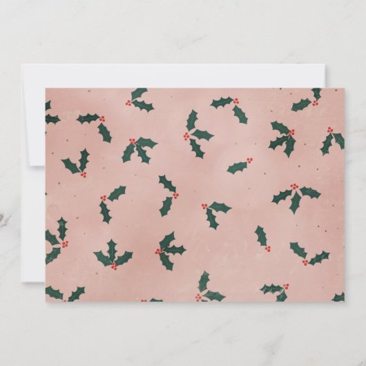 Roze Kerst Mailbox Baby shower per Mail Kaart (Achterkant)