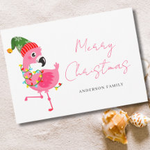 Roze kerst met Flamingo