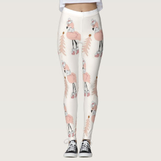 Roze kerst met Flamingo Leggings
