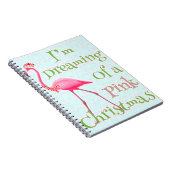 Roze kerst met Flamingo Notitieboek (Rechterzijde)
