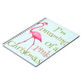 Roze kerst met Flamingo Notitieboek (Linkerzijde)