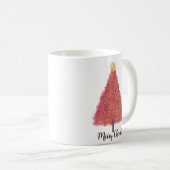 Roze kerst met glitter koffiemok (Voorkant rechts)