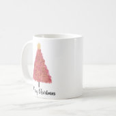 Roze kerst met glitter koffiemok (Voorkant links)