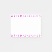 Roze kerst met lint post-it® notes (Voorkant)