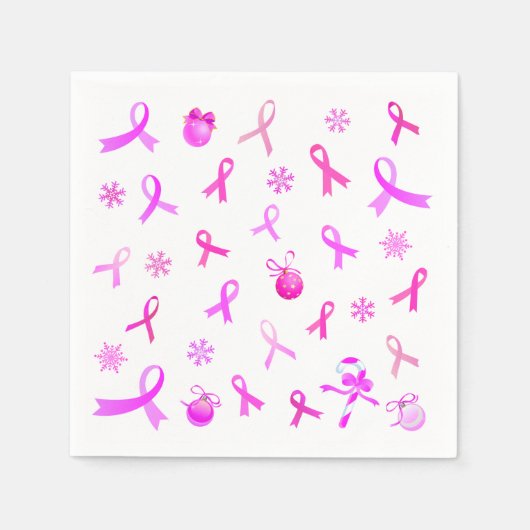 Roze kerst met lint servet (Voorkant)