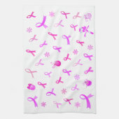 Roze kerst met lint theedoek (Verticaal)