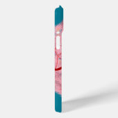 Roze kerst met wirespreet Case-Mate iPhone case (Achterkant / Rechts)