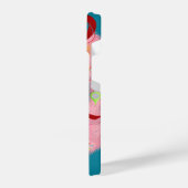 Roze kerst met wirespreet iPhone hoesje (Linkerkant)