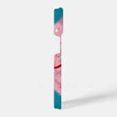 Roze kerst met wirespreet iPhone hoesje (Rechterkant)