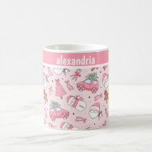 Roze kerst naadloos personaliseerbaar