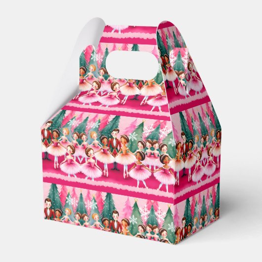 Roze Kerst Notenkraker Ballerina Kids Verjaardag Bedankdoosjes (Achterkant)