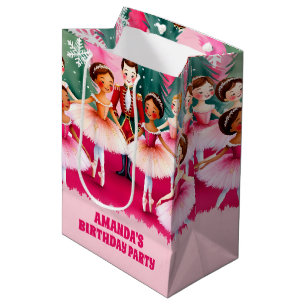 Roze Kerst Notenkraker Ballerina Kids Verjaardag Medium Cadeauzakje