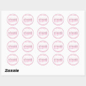ROZE KERST NOTENKRAKER CADEAU STICKER (Vel)