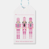ROZE KERST NOTENKRAKER CADEAU STICKER CADEAULABEL (Voorkant)