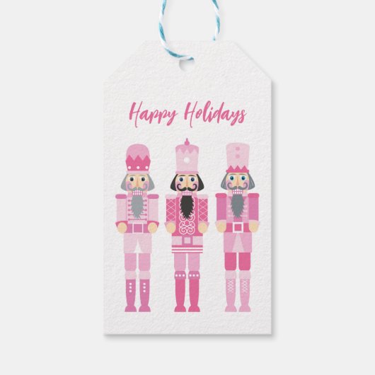 ROZE KERST NOTENKRAKER CADEAU STICKER CADEAULABEL (Achterkant)