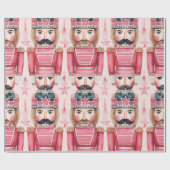 Roze Kerst notenkraker Cadeaupapier (Vlak)