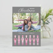 ROZE KERST NOTENKRAKER FOTO KAART (Staand voorkant)