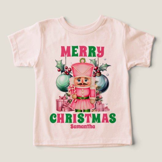 Roze Kerst Notenkraker Gepersonaliseerde Naam (Design voorkant)