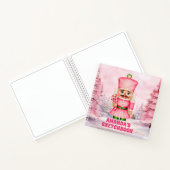 Roze Kerst Notenkraker Kinderen Schetsboek Notitieboek (Binnen)