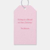 Roze Kerst Notenkraker Trio Cadeaulabel (Achterkant)